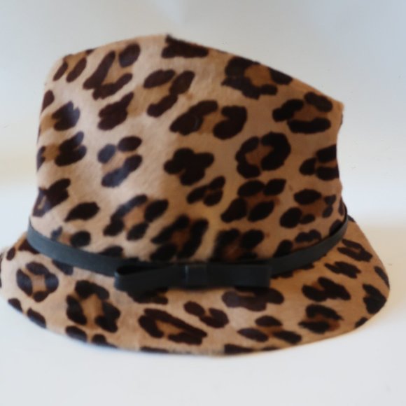 BARBATSULY FURS LEOPARD PONY HAIR HAT SZ M *